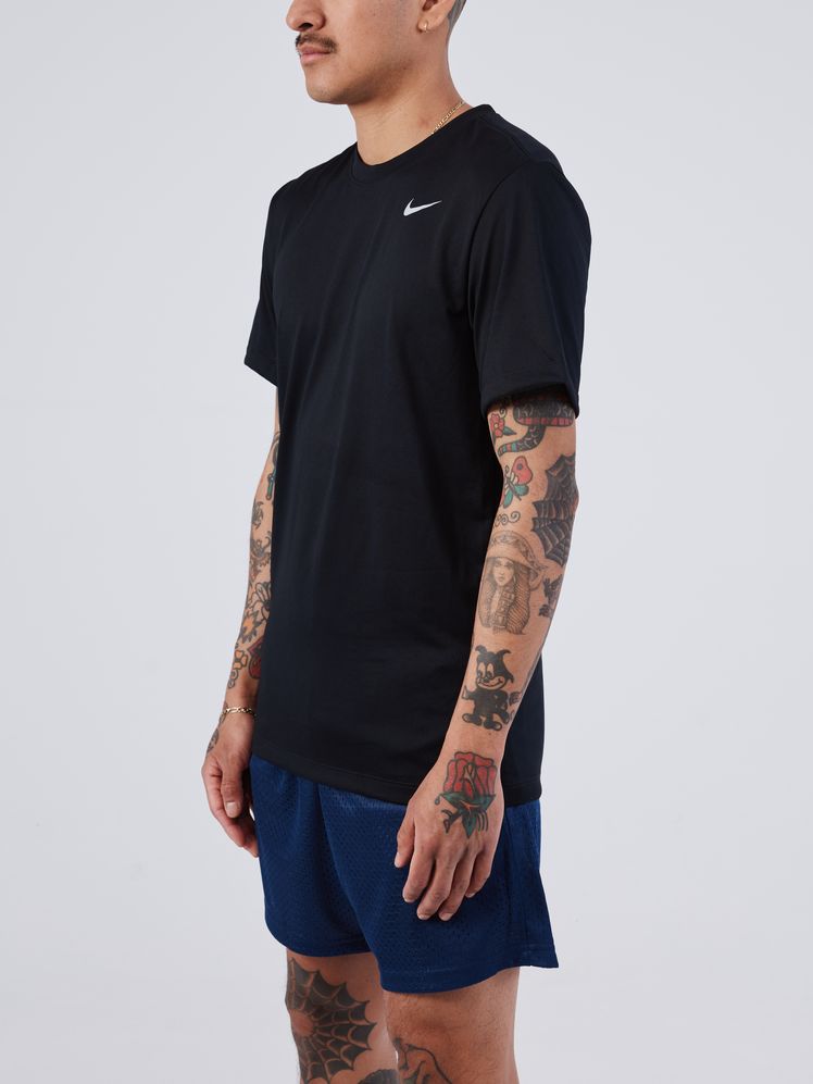 Image may contain: Clothing, T-Shirt, Sleeve, Adult, Person, Shorts, Beachwear, and Long Sleeve