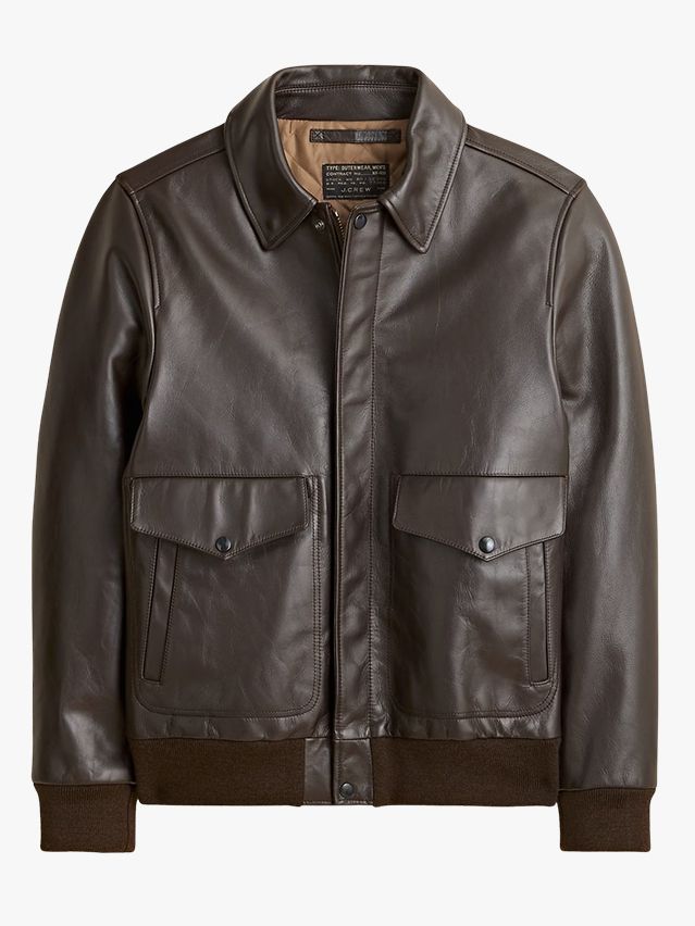 Image may contain: Clothing, Coat, Jacket, and Leather Jacket