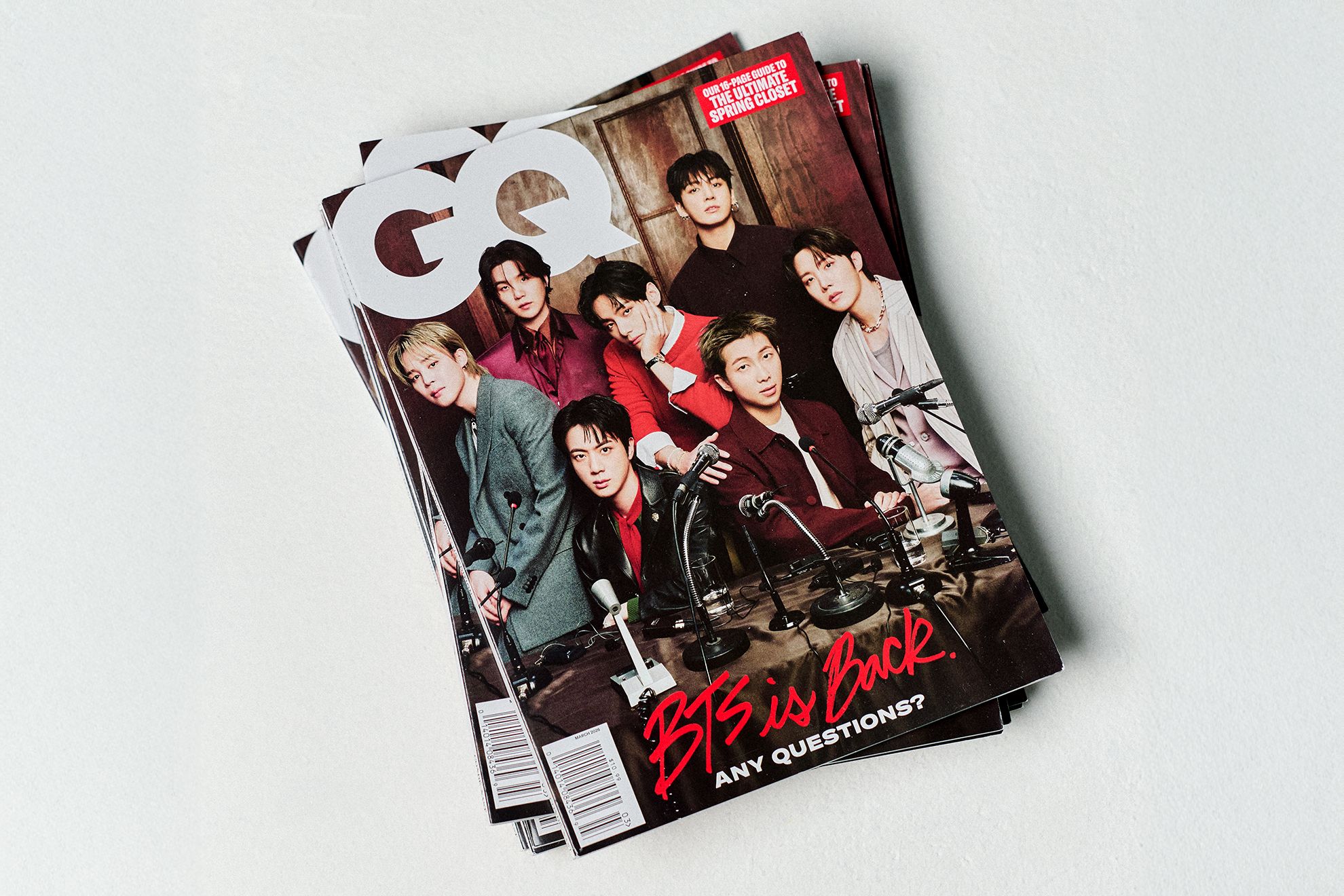 Image may contain RM Liu Yuning Jungkook Song Minho Jungkook Publication Adult Person Teen Advertisement and Book