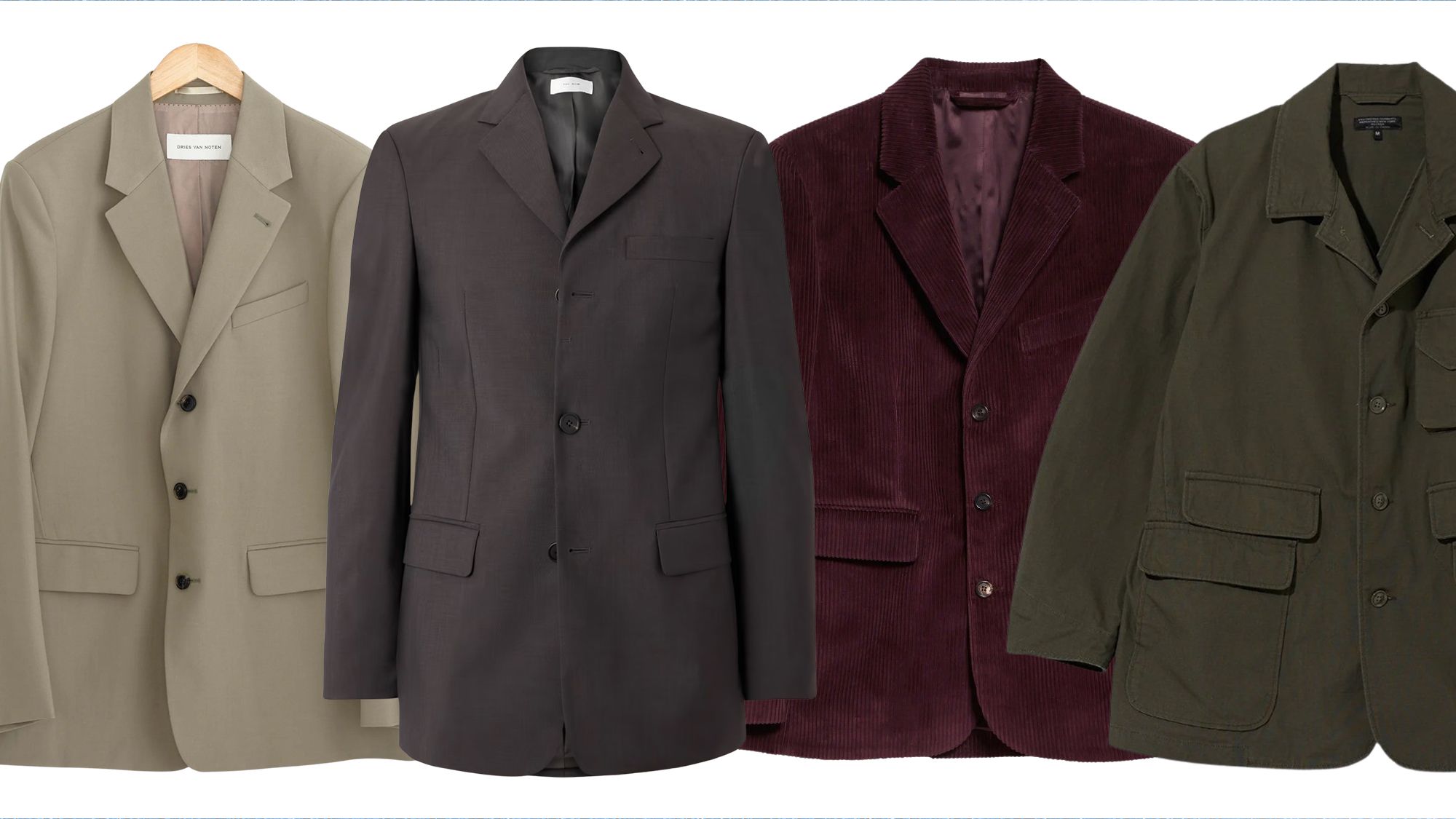 Image may contain Blazer Clothing Coat Jacket Formal Wear Suit and Tuxedo