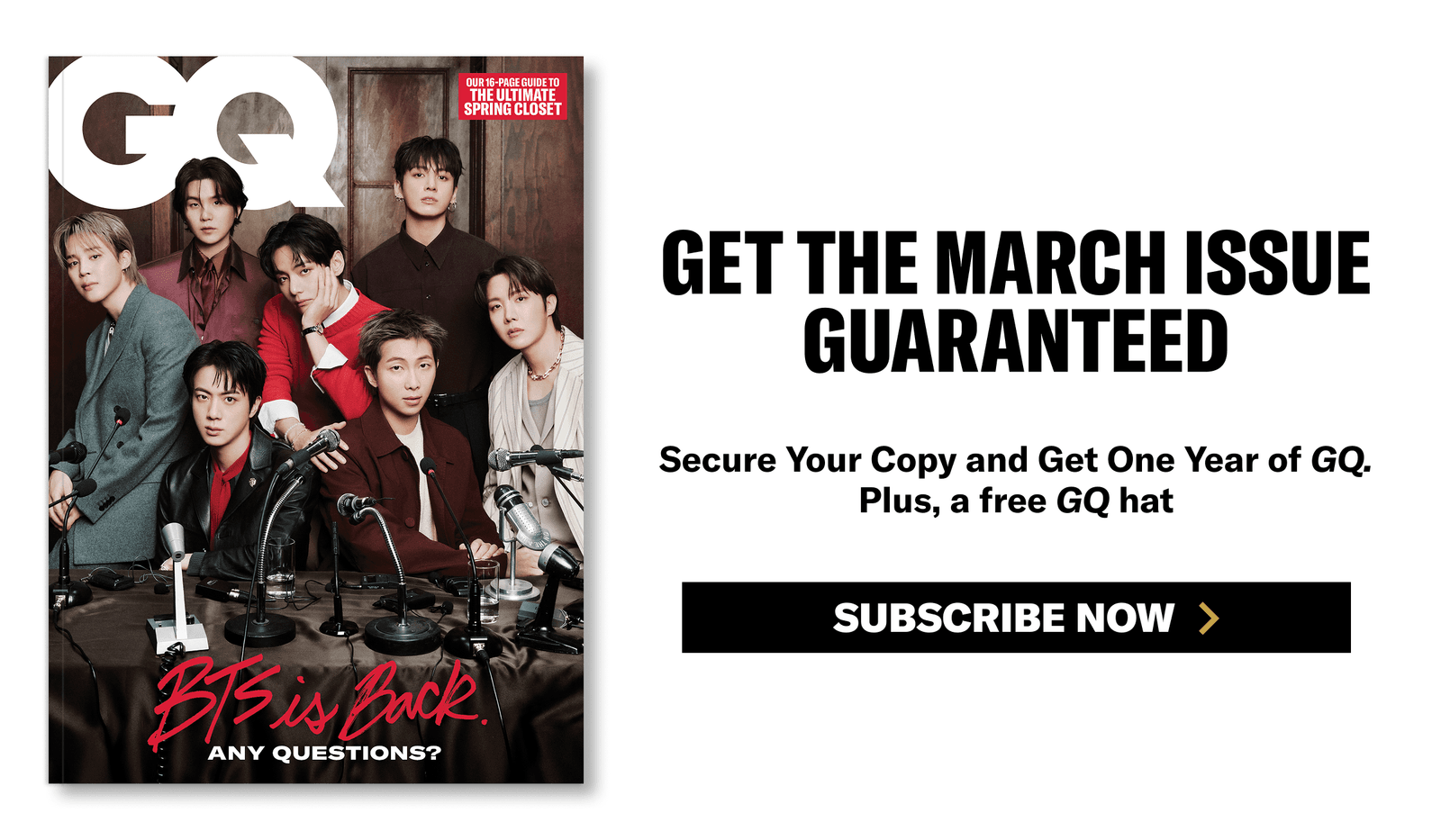 Image may contain Cho Jinho Jungkook RM Advertisement Poster Publication Person Adult People Face and Head