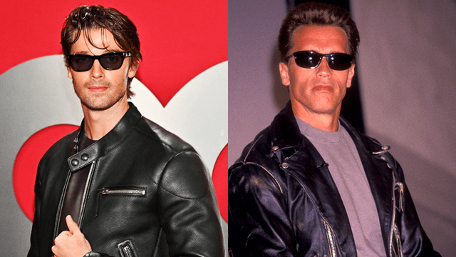 Patrick Schwarzenegger’s Look Nodded to His Terminator Dad Arnold at GQ’s Men of the Year Party