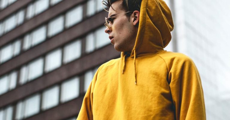 Jacket - Photography of Guy Wearing Yellow Hoodie
