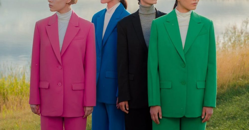Blazers - Group of Women Wearing Blazers and Trousers in Different Colors